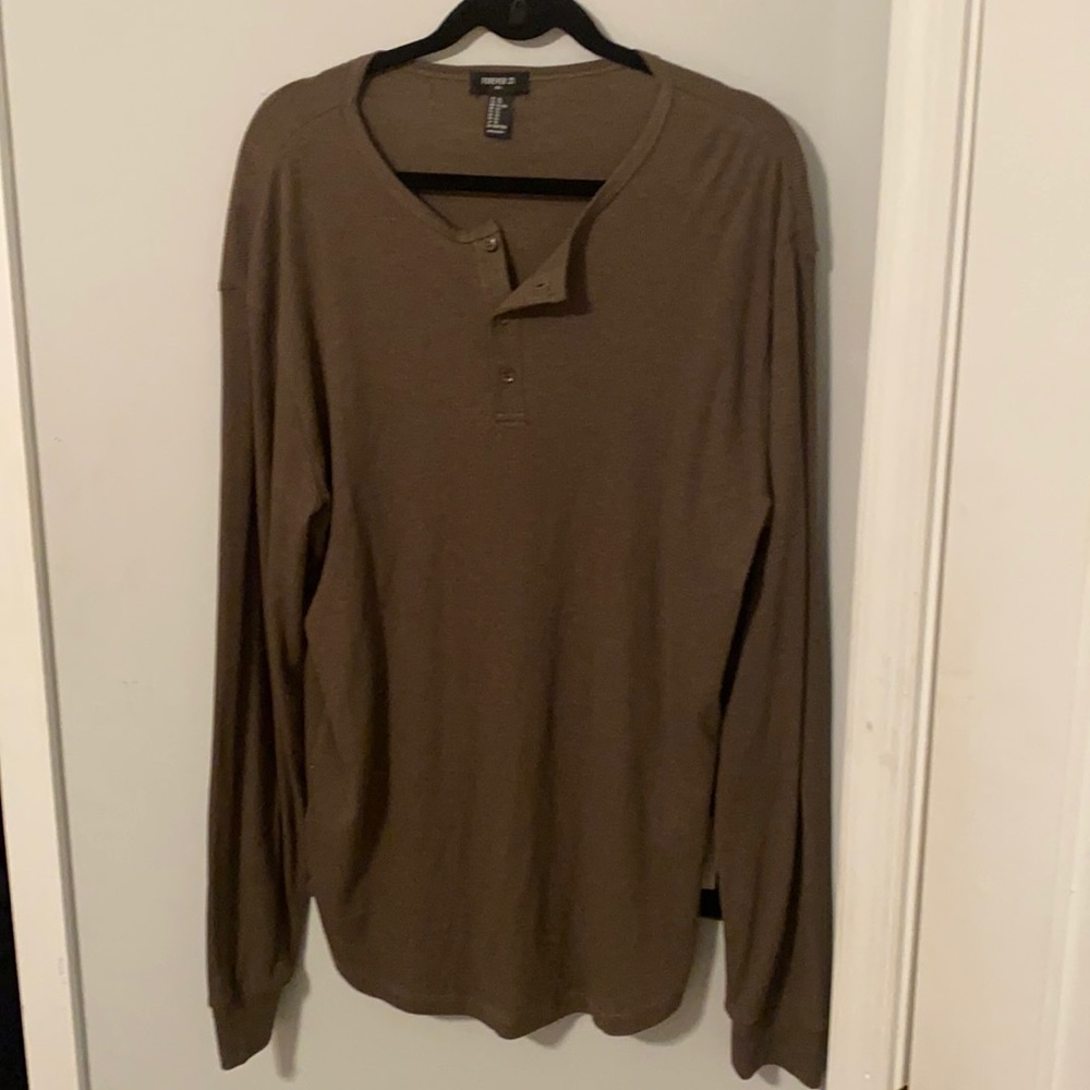 Forever 21 - NEVER WORN Olive long sleeve tee